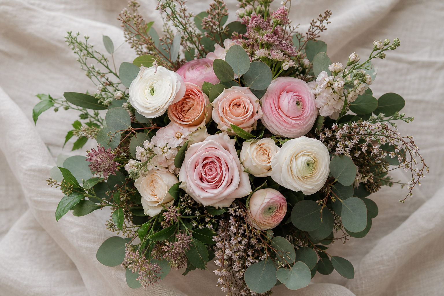 Soft pastel seasonal bouquet