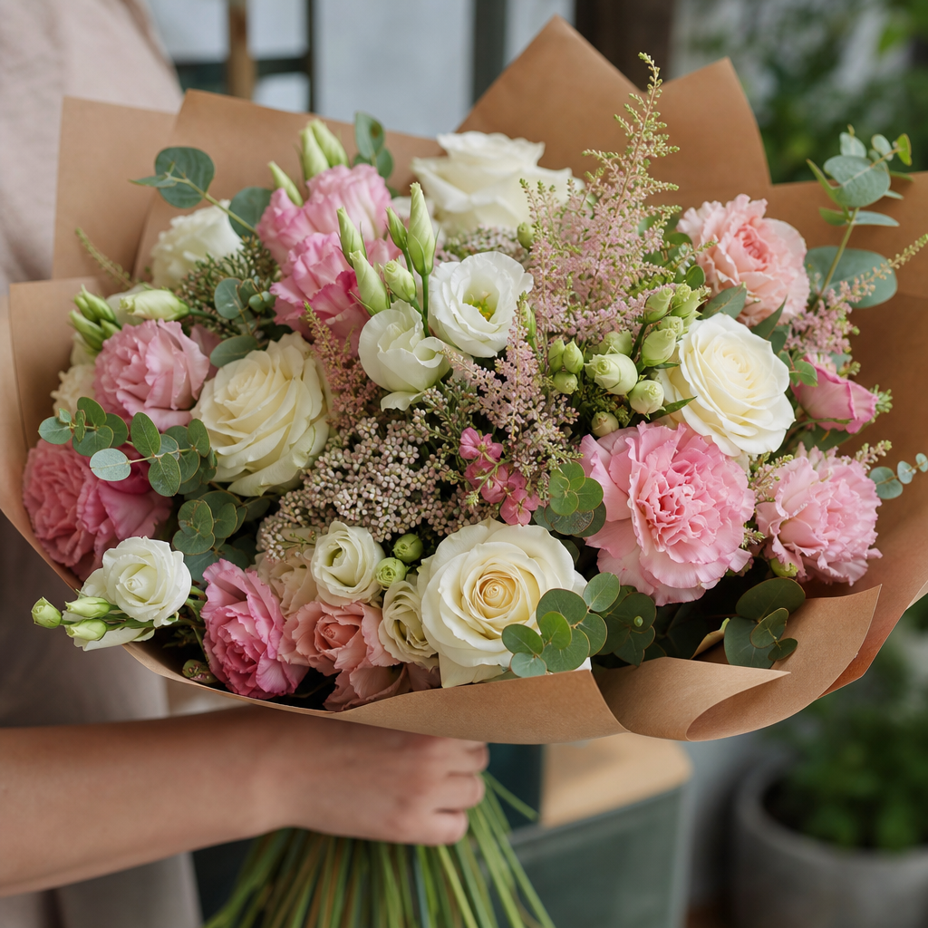 Hand-tied florist bouquet