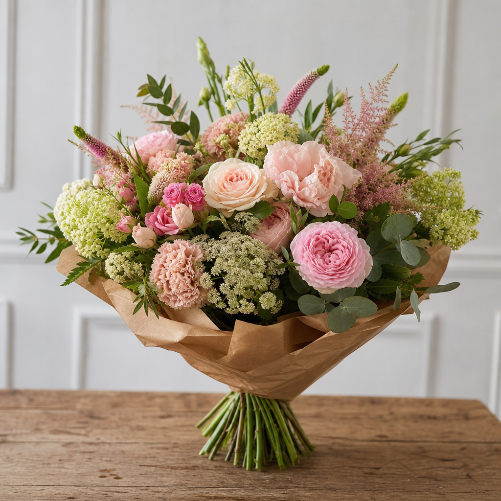 Wrapped market-style bouquet